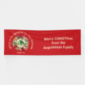 Christlicher WeihnachtsJESUS IST DER GRUND Red Banner (Horizontal)
