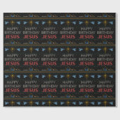Christlicher Weihnachtskraut Glückwunsch Geburtsta Geschenkpapier (Flach)