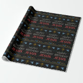 Christlicher Weihnachtskraut Glückwunsch Geburtsta Geschenkpapier (Ungerollt)