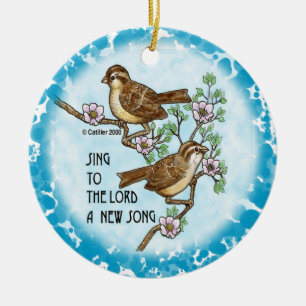 Christlicher Weihnachtslied-Schmuck Keramikornament