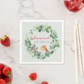 Christlicher Weihnachtsmann Winter Robin Serviette (Beispiel)