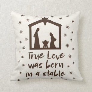 Christlicher WeihnachtsNativity Jesus religiös Kissen