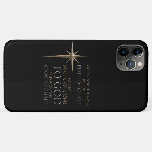 Christlicher Weihnachtsstar Geburt und Kreuz Case-Mate iPhone Hülle (Rückseite (Horizontal))