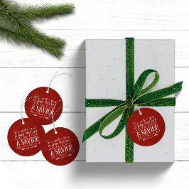 Christlicher Weihnachtsversuch Typografie Urlaub Geschenkanhänger