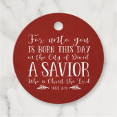 Christlicher Weihnachtsversuch Typografie Urlaub Geschenkanhänger (Vorderseite)