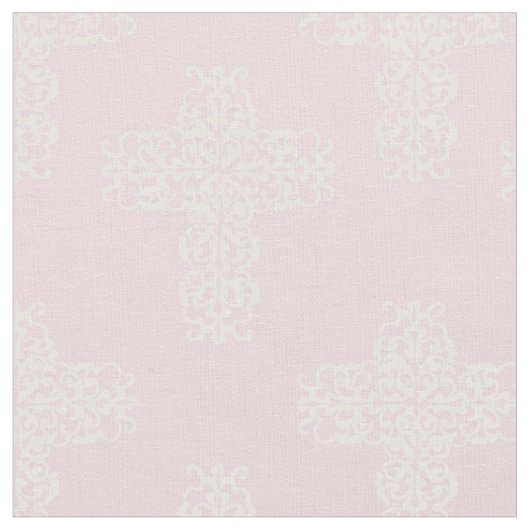 Christlicher Weißer Damast in Rosa Stoff (Nahaufnahme)