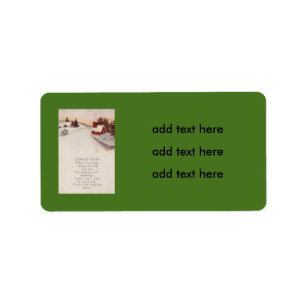 Christlicher Winter Adressaufkleber