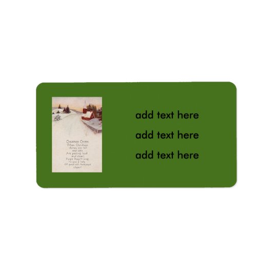 Christlicher Winter Adressaufkleber (Vorne)