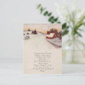 Christlicher Winter Postkarte (Stehend Vorderseite)