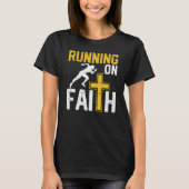 Christlicher Workout-Läufer - Religious Running on T-Shirt (Vorderseite)