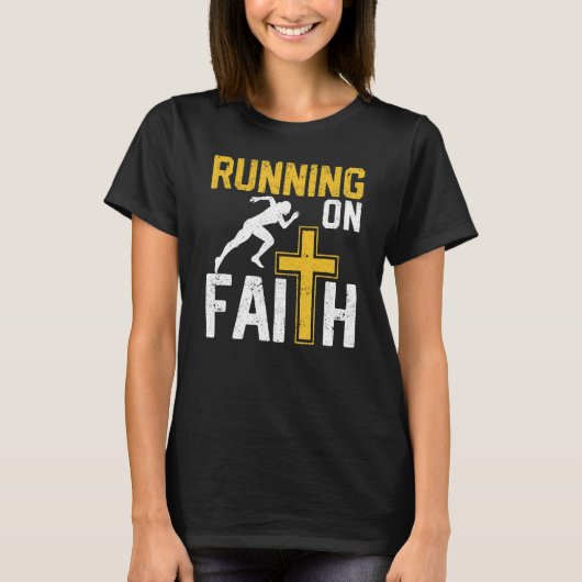 Christlicher Workout-Läufer - Religious Running on T-Shirt (Vorderseite)