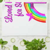 CHRISTLICHES 80. GEBURTSTAG RAINBOW-DESIGN HANDTUCH (Gefaltet)