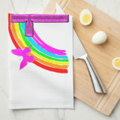 CHRISTLICHES 80. GEBURTSTAG RAINBOW-DESIGN HANDTUCH (Viertel Falte)