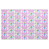 CHRISTLICHES 80. GEBURTSTAGES CROSS-DESIGN STOFF (Fat Quarter (45,7 x 55,9 cm))