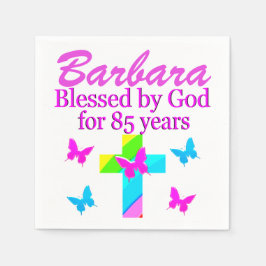 CHRISTLICHES 85. GEBURTSTAG PERSONALISIERTES PARTY SERVIETTE