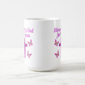 CHRISTLICHES 85. GEBURTSTAGES PINK CROSS DESIGN KAFFEETASSE (Mittel)