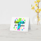 CHRISTLICHES 90. GEBURTSTAGES PRAYER-DESIGN KARTE (Gelbe Blume)