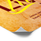 Christliches ABUNDANT LEBEN Inspiration Zitat ORAN Poster (Ecke)