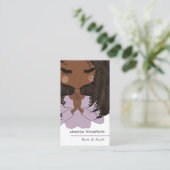 Christliches Afroamerikanisches Haar und Nägel Sch Visitenkarte (Stehend Vorderseite)