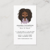 Christliches Afroamerikanisches Haar und Nägel Sch Visitenkarte (Rückseite)