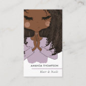 Christliches Afroamerikanisches Haar und Nägel Sch Visitenkarte (Vorderseite)
