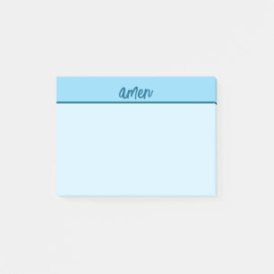 Christliches AMEN Haftnotizblock Blau Typologie Ku Post-it Klebezettel
