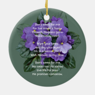Christliches Andenken Afrikanisches Veilchen Keramik Ornament