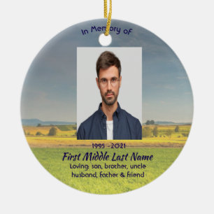 Christliches Andenken Bauernhof Prairie Keramik Ornament