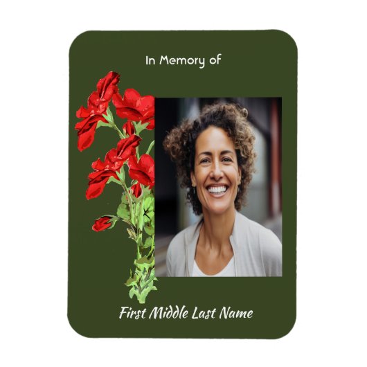 Christliches Andenken Geranium-Blüte Magnet (Vertikal)