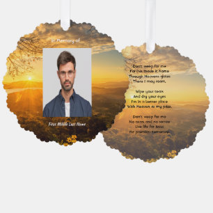 Christliches Andenken Golden Sunrise Ornament Karte