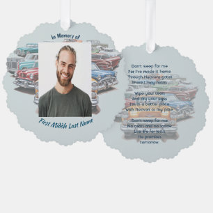 Christliches Andenken Klassisches Vintage-Auto Ornament Karte