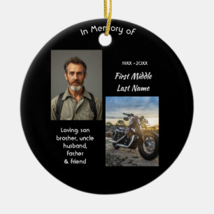 Christliches Andenken Motorrad Chopper Keramik Ornament