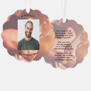 Christliches Andenken Musiker Klavier Gitarre Ornament Karte
