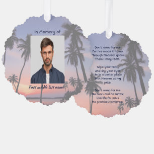 Christliches Andenken Tropischer Strand Ornament Karte