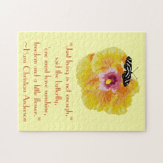 Christliches Anderson Schmetterlings-Zitat Hans Puzzle (Horizontal)