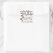 Christliches Angebot Quadratischer Aufkleber (Tasche)