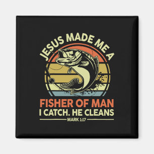 Christliches Angeln Jesus machte mich zum Menschen Magnet