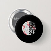 Christliches Baseball Philipper 4_13 Ich kann all Button (Vorne & Hinten)