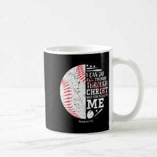 Christliches Baseball Philipper 4_13 Ich kann all Kaffeetasse