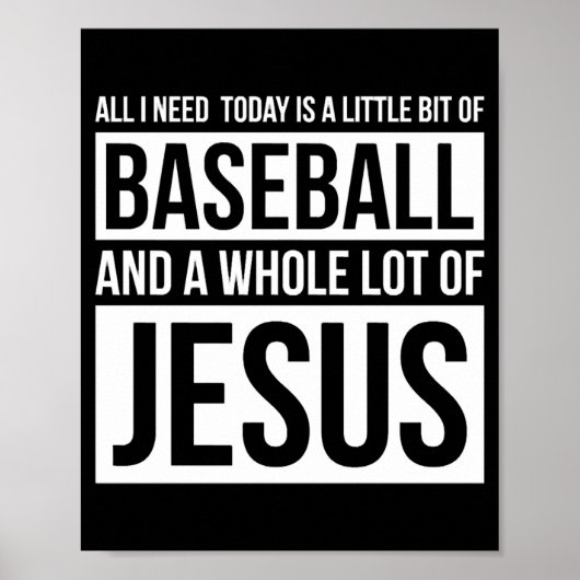 Christliches Baseball T Shirt Alles, was ich brauc Poster (Vorne)