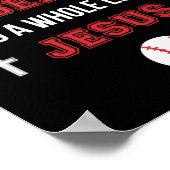 Christliches Baseball T Shirt Alles, was ich brauc Poster (Ecke)