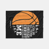 Christliches Basketball-Geschenk für Männer, Junge Fleecedecke (Vorderseite (Horizontal))