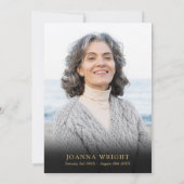 Christliches Beerdigungs-Foto der Rosa Flora Einladung (Rückseite)