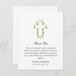 Christliches Begräbniskreuz Danke