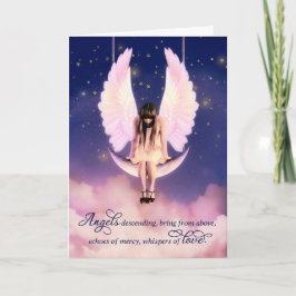 Christliches Beileid Angel mit Schrift Karte