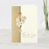 Christliches Beileid Danke, dass Sie Cross Lilies Dankeskarte (Vorderseite)