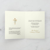 Christliches Beileid Danke, dass Sie Cross Lilies Dankeskarte (Innenseite)