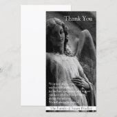 Christliches Beileid des Engels-1 danken Ihnen Dankeskarte (Vorne/Hinten)