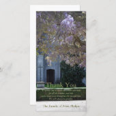 Christliches Beileid des Wisteria-2 danken Ihnen Dankeskarte (Vorne/Hinten)