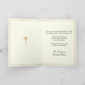 Christliches Beileid Floral Foto Wertschätzung Dankeskarte (Innenseite)